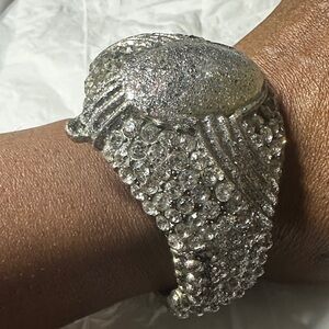 Vintage Silver Crystal Bracelet